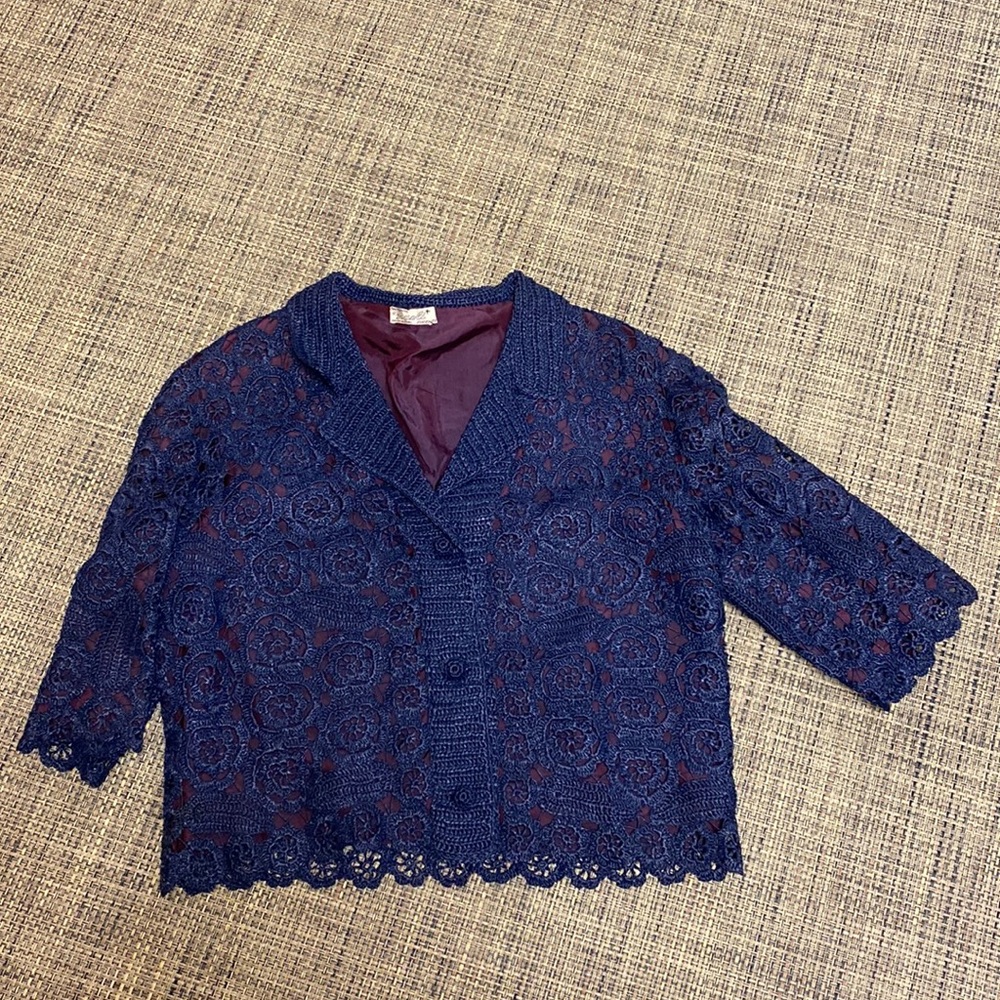 Rafia L VINTAGE cropped jacket INCREDIBLE!! - Picture 2 of 5